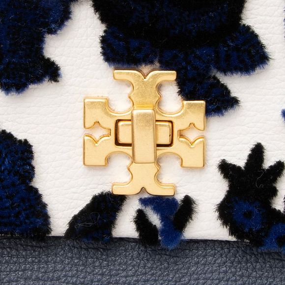 Tory Burch Leather Velvet Kira Fil Coupe Mini Shoulder Bag - Picture 8 of 8